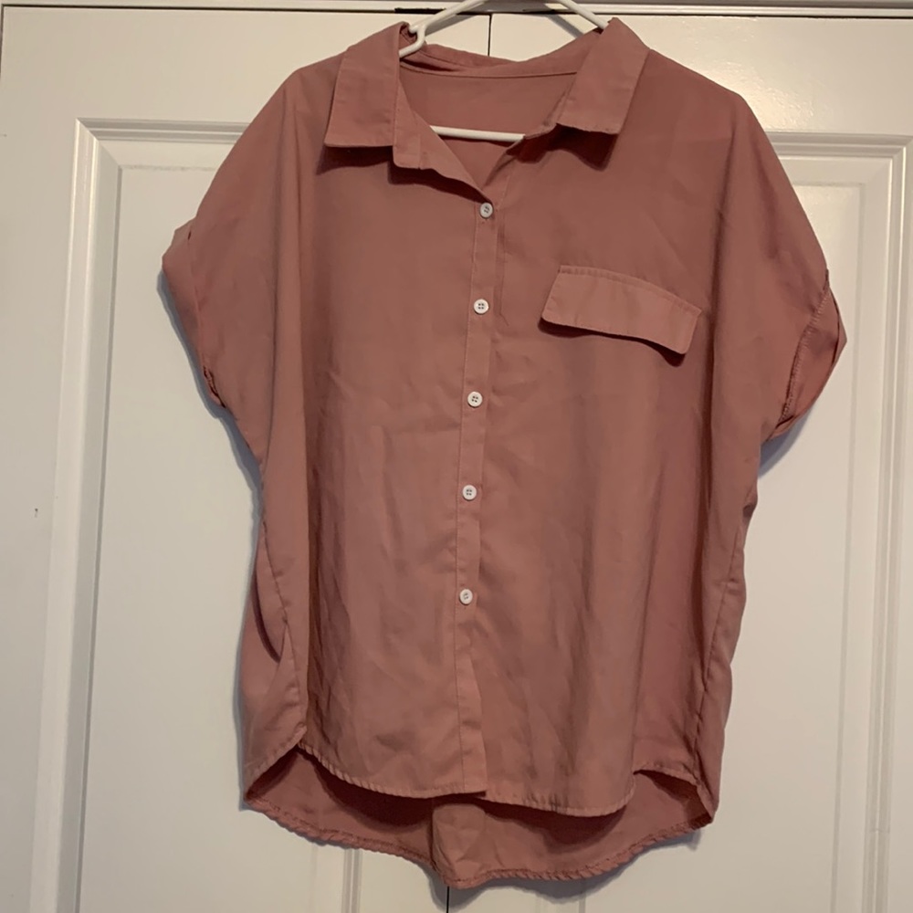Light Pink Collared Button Up